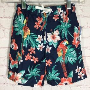 Kanu Surf Fiji Blue Tropical Print Board Shorts - Size Medium (5/6)